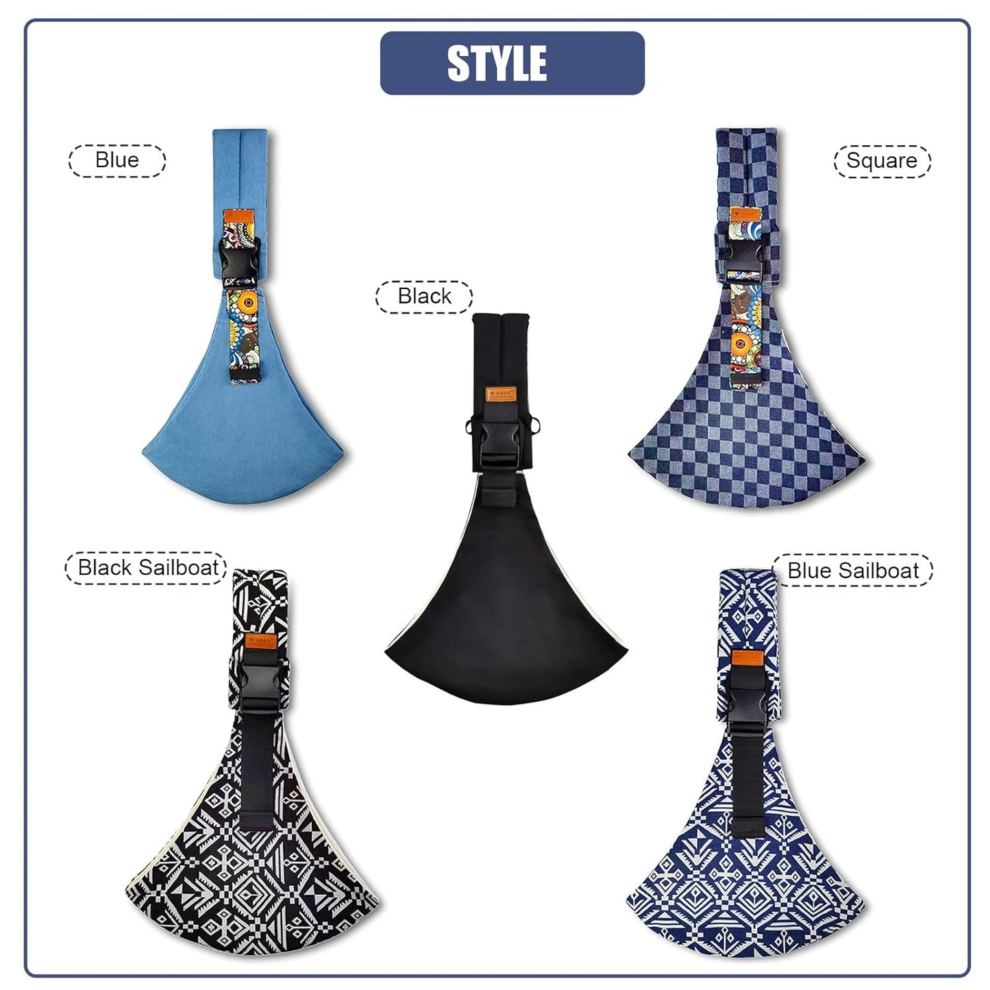 Baby Sling Carrier,Baby Sling,Toddler Carrier,Adjustable and Non-Slip Hip Seat Carriers Carrying 10-30 lbs(Blue Sailboat)