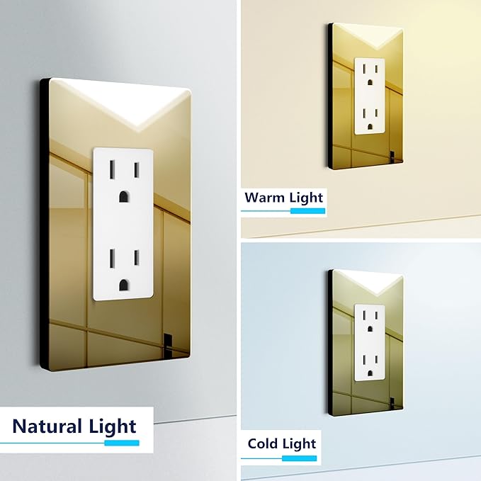 LIDER Decorator Metal Wall Plate, Temperature and Impact Resistant, 201 Stainless Steel, Screwless Cover, Modern Decoration Upgrade, Mid-Size 1-Gang 4.88" x 3.11", Polished Brass, LSMWP-31M-PB