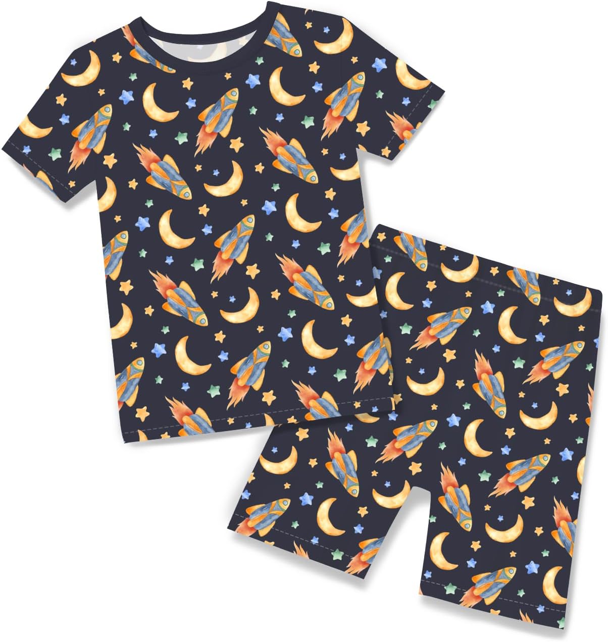 Bamboo Viscose Toddler Animal Pajamas Boys Girls Kids Cool Short Summer 12M-8Y Snug fit Pjs Set 2pcs