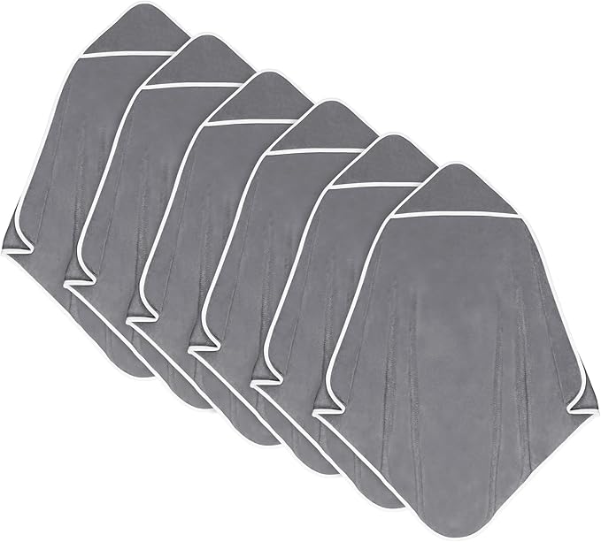 Orighty Baby Hooded Towel 6 Pack, 30 x 30 Inch Super Soft Bath Towel with Hood for Babies, Infant, Newborn Essential - Ideal Baby Stuff Registry Gift for Boys and Girls (Grey)