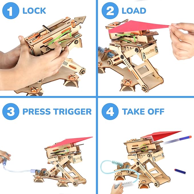 Smartivity DIY 2in1 Hydraulic Airplanes & Darts Launcher STEM Toy for Kids Ages 6-14 Years I Birthday Gifts for Smart Kids | DIY Science Kit for Boys & Girls 6, 8,10,12,14 Years Old