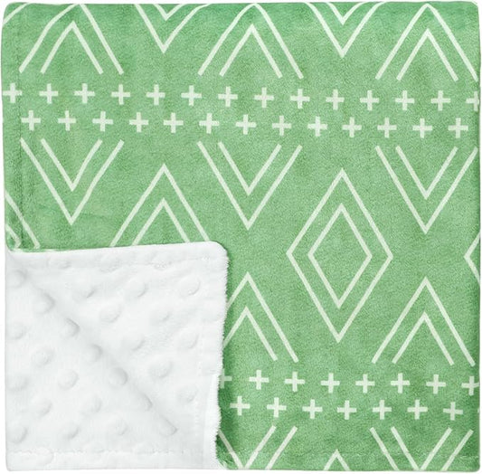 TANOFAR Baby Blankets for Unisex Boys Girls, Ultra Soft Minky Blanket with Double Layer Dotted, Breathable and Lightweight Receiving Blanket for Newborns, 30x40 Inches, Green