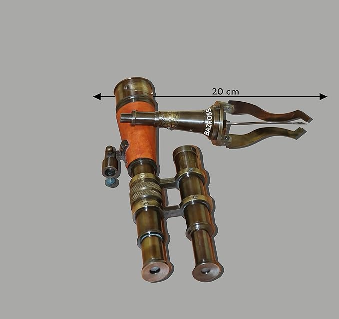 Vintage Brass Telescope on Tripod Stand DF Lens Antique Telescope Spyglass Nautical Beautiful On Brass Tripod Stand (Victorian Black Antique)