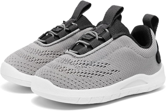 MORENDL Toddler Slip On Sneakers Baby Walking Shoes Non-Slip Breathable Unisex Pink Mesh Lace-Up Athletic Sneakers Infant Running Shoes