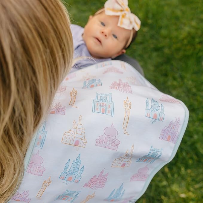 Copper Pearl Baby Burp Cloth Large 21''x10'' Size Premium Absorbent Triple Layer 3-Pack Gift Set Disney Princess