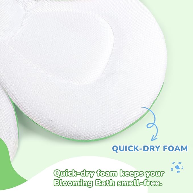 Baby Bath Pad for Infant Bathtub Sink, Non-Slip Flower Bathtub for Infants 0-6 Months, Soft Baby Sink Bath Cushion for Babies Bath Time, Newborns Bath Essentials Must Haves-Turtle