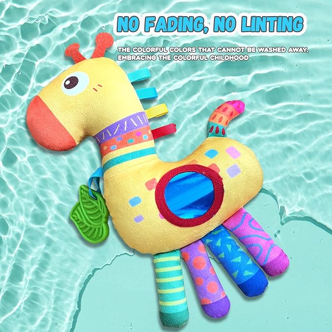 Baby Toys for 3 6 9 12 Months, Bassinet Toys for Infant & Toddlers, Crib Stroller Hanging Doll for Stimulating Baby’s Senses and Developing Motor Skills (Giraffe)