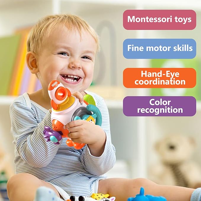 Montessori Toys for 1-3 Year Old, Baby Sensory Toys for 0-6 6-12 Months Travel Activities Busy Board Cube,Easter Basket Stuffers Gifts for 6 9 12 18 Months One 2 3 Year Old Infant Toddler Boys Girls
