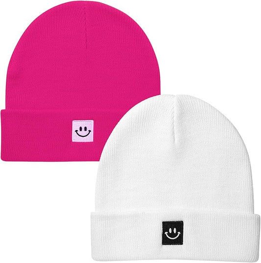 2Pack Baby Beanie Knit Toddler Hat for Girls Boys 0-8 Years