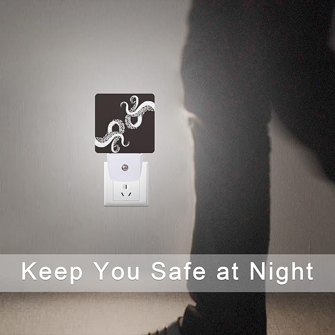Octopus Night Light Plug-in LED Nightlights Auto Sensor Night Lamp Dusk-to-Dawn Lamp Home Decor for Nursery Children Girls Boys
