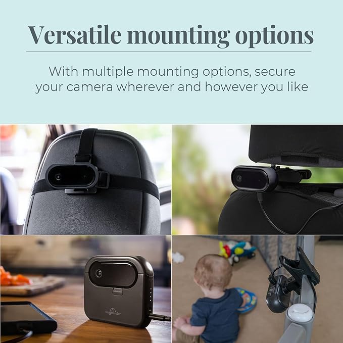 Tiny Traveler Baby Car Monitor for 2 Kids, 5” Touch Screen, No WiFi, Home Travel Roadtrip – Rear-Facing Car Seat Monitor Night Vision Baby Reminder Alert - Black