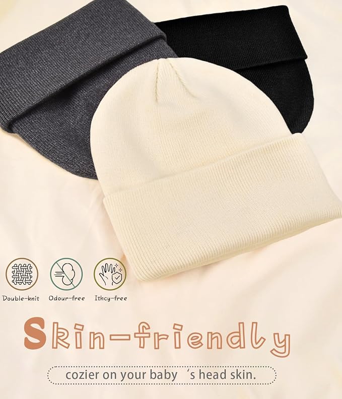 Rosoz Toddler Beanie Boys Girls Baby Knit Warm Beanies Kids Children Winter hat Caps