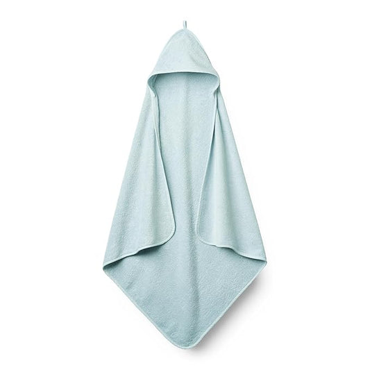 Organic Cotton Baby Hooded Towel - Super-Soft and Absorbent Bath Towel for Newborn, Boy, Girl - 32" x 32" (Baby Blue)