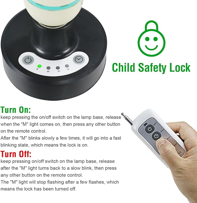 36Watts UV Sanitizer Lamp with Remote Control Powerful UVC Light with E26 Base for Basement/Bedroom/Kitchen/Office/Storehouse/Car, 3-Gear Timer 110V Ozone Free