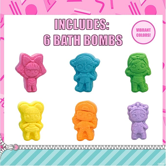 L.O.L. Surprise! 6 Piece Bath Bombs for Kids, Bubble Gum Scented, Bath Toys for Kids, Ages 3+, by Townley Girl