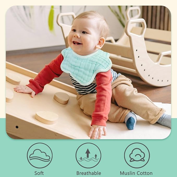 Baby Bibs Muslin Drool Teething Drooling Bibs for Baby Girl Boy Muslin Cotton