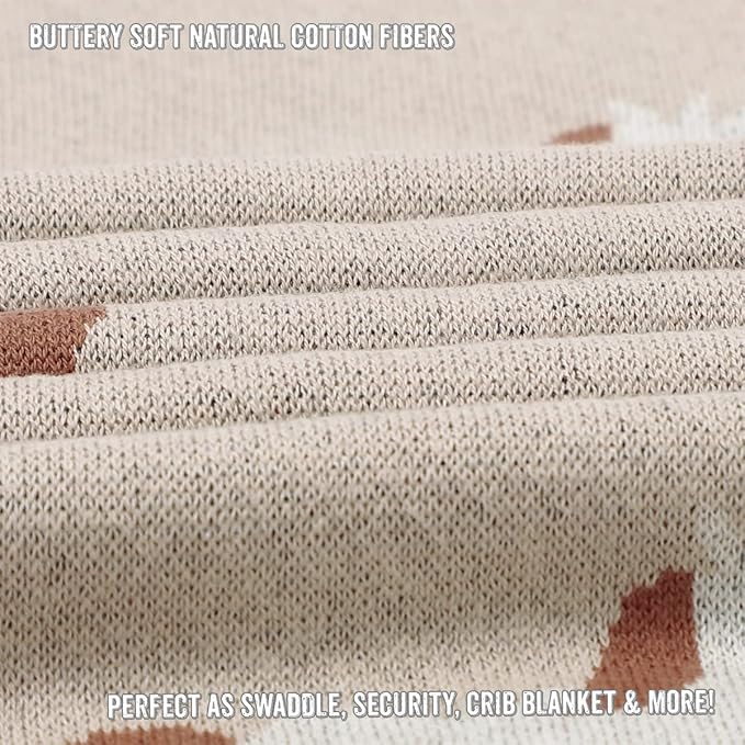 Unisex Baby Blanket for Girls and Boys 100% Cotton Buttery Soft Cozy Receiving Swaddle Crib Stroller Blanket for Shower Gift Registry for Newborns, Infants, Toddlers (Unicorn - Cream)