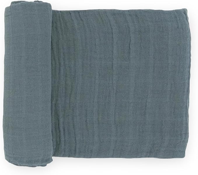 Little Unicorn Premium Cotton Swaddle Baby Blanket | Breathable Fabric | for swaddling, Play, Nursing & More (Sea)