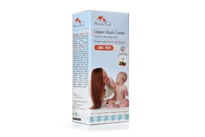 Mommy Care Zinc-Free Diaper Rash Cream – Gentle & Soothing Baby Diaper Cream with Jojoba & Olive Oil, Nourishing Protection for Newborns, Infants & Toddlers, 80ml / 2.7 fl oz