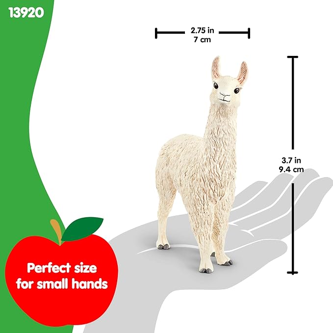Schleich Farm World - 4" Llama Figurine - Realistic Farm Animal Toys for Boys and Girls - Screen Free Imaginative Play for Kids 3+