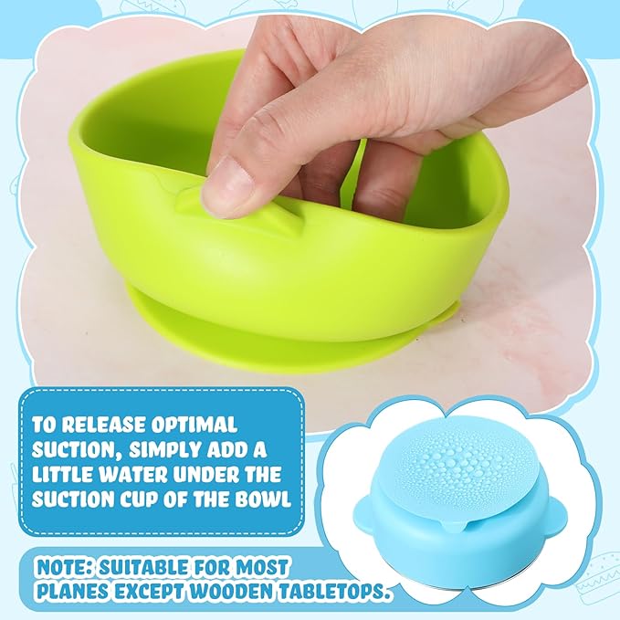 Nuogo 6 Pcs Stainless Steel Baby Bowls with Removable Silicone Shell 304 Toddler Bowls Kids Anti Scald Snack Container for Food Feeding, Dishwasher Safe(Blue Series Color,Suction-a)