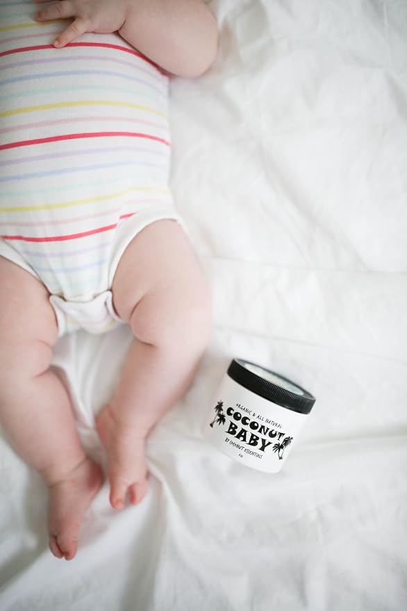 Coconut Baby Oil for Hair & Skin Care, Natural & Organic, Coconut Oil for Cradle Cap, Eczema, Infant Scalp Relief, Hair Oil for Curly Hair - Newborn Moisturizer for Sensitive Skin, Unscented - 2 fl oz