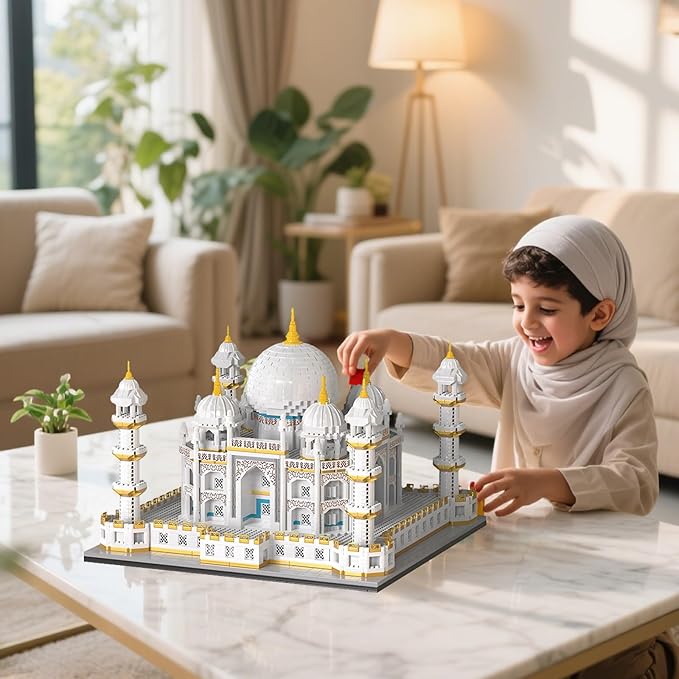 Architecture Taj Mahal Micro Mini Building Blocks Set,Landmarks Collection, Display Model Gift for Adults(4030 Pieces)