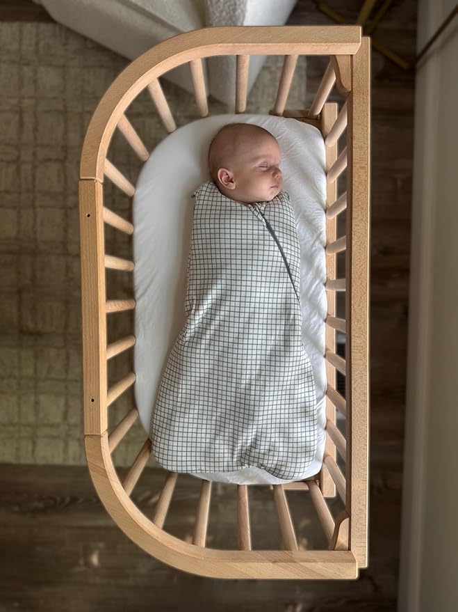 GUNAMUNA Swaddle Wrap for Newborns – Arms In or Out, Easy Diaper Changes with WONDERZiP, Soft Sleep Sack, 1.0 TOG