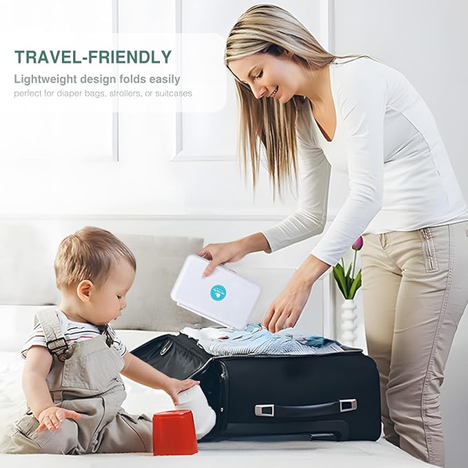 Termichy Travel Baby Bottle Drying Rack, Compact Size with Large Capacity for Working Mom, Visit Families, Friends or Camping with Baby Teal