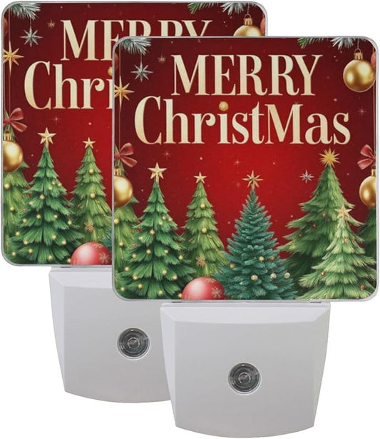 Aslsiy Night Light for Kids Christmas Tree Snowflakes Sparkling (20) Plug in Wall Lamp LED Dusk to Dawn Sensor Energy Saving Nightlight for Boys Girls Men Women