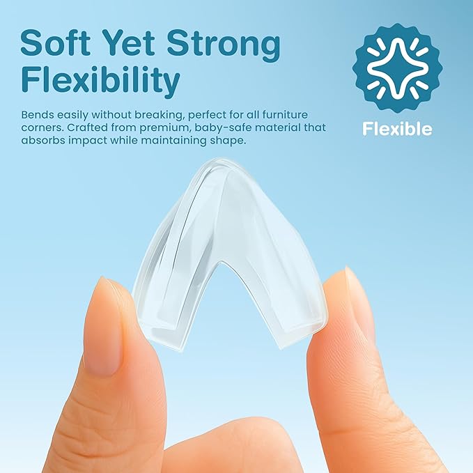 Corner Protector for Baby, Pack of 15 Clear & Transparent Edge Guards for Baby Proofing, Safety Furniture Corner Protectors for Furniture to Prevent Injuries (L Shaped)