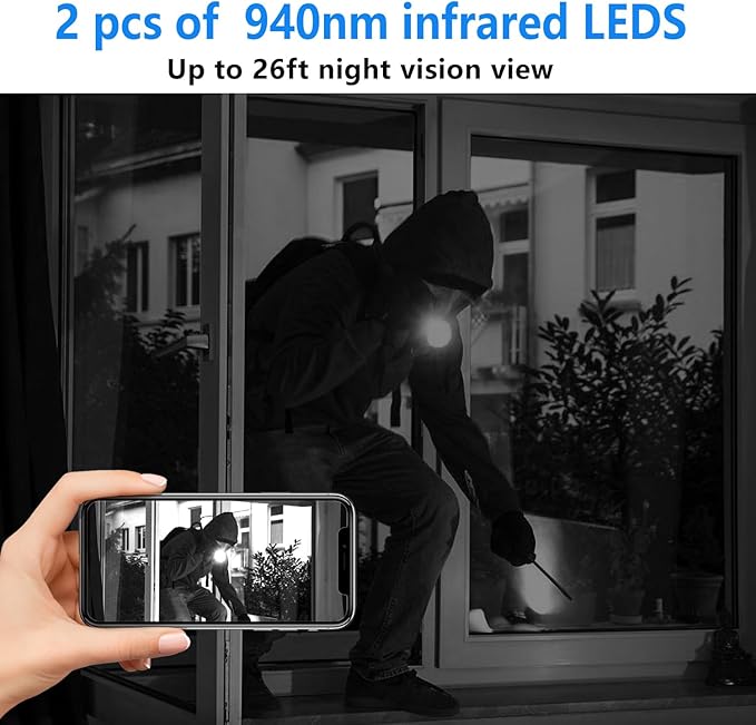 【Free 64G】 Smallest Wireless WiFi Camera,Portable Battery Camera,HD4K Baby Monitor with Video Recording Live Feed Night Vision,Motion Detection,Cloud Storage for Security with iOS Android APP