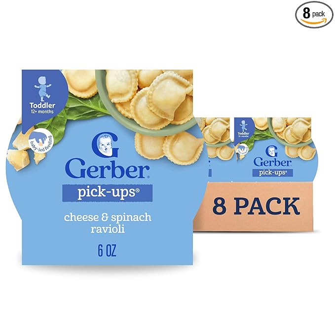 Gerber Pick-ups Cheese & Spinach Ravioli, 6 Ounce (Pack of 8)
