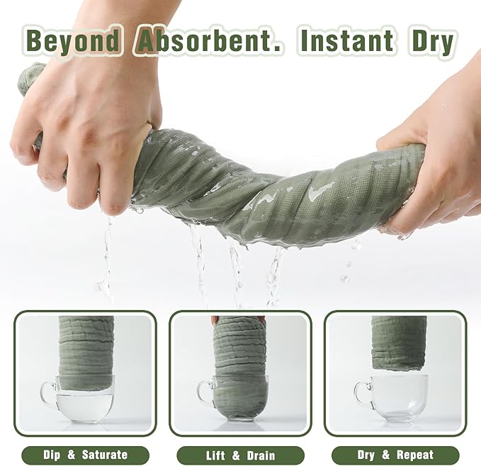 Hooded Baby Bath Towels for Newborn, 2 Pack 100% Cotton 32x32Inch Baby Bath Towel with Hood for Babies, Infant, Toddler and Kids, Soft and Absorbent Newborn Essential (Green and Grey)