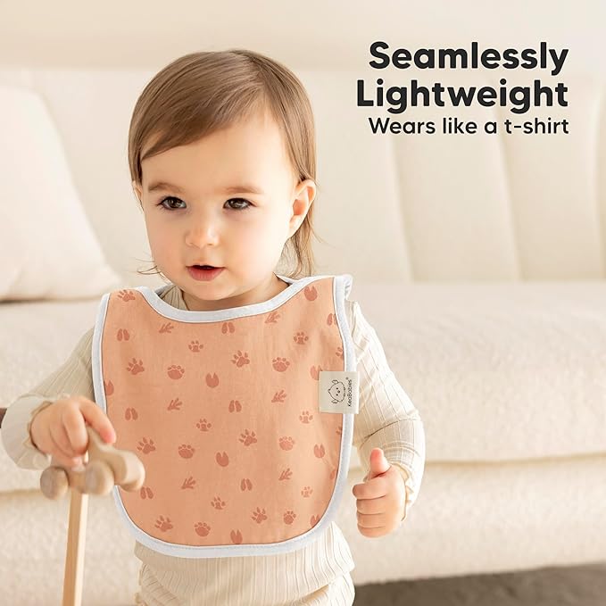 8-Pack Baby Bibs for Boys, Girls - Pullover Bibs for Drooling Teething Baby Girl & Boy Toddler, Newborn, Soft & Absorbent, Cute Colors, Large Torso Coverage Keep Infant Clean & Dry (Wilderness)