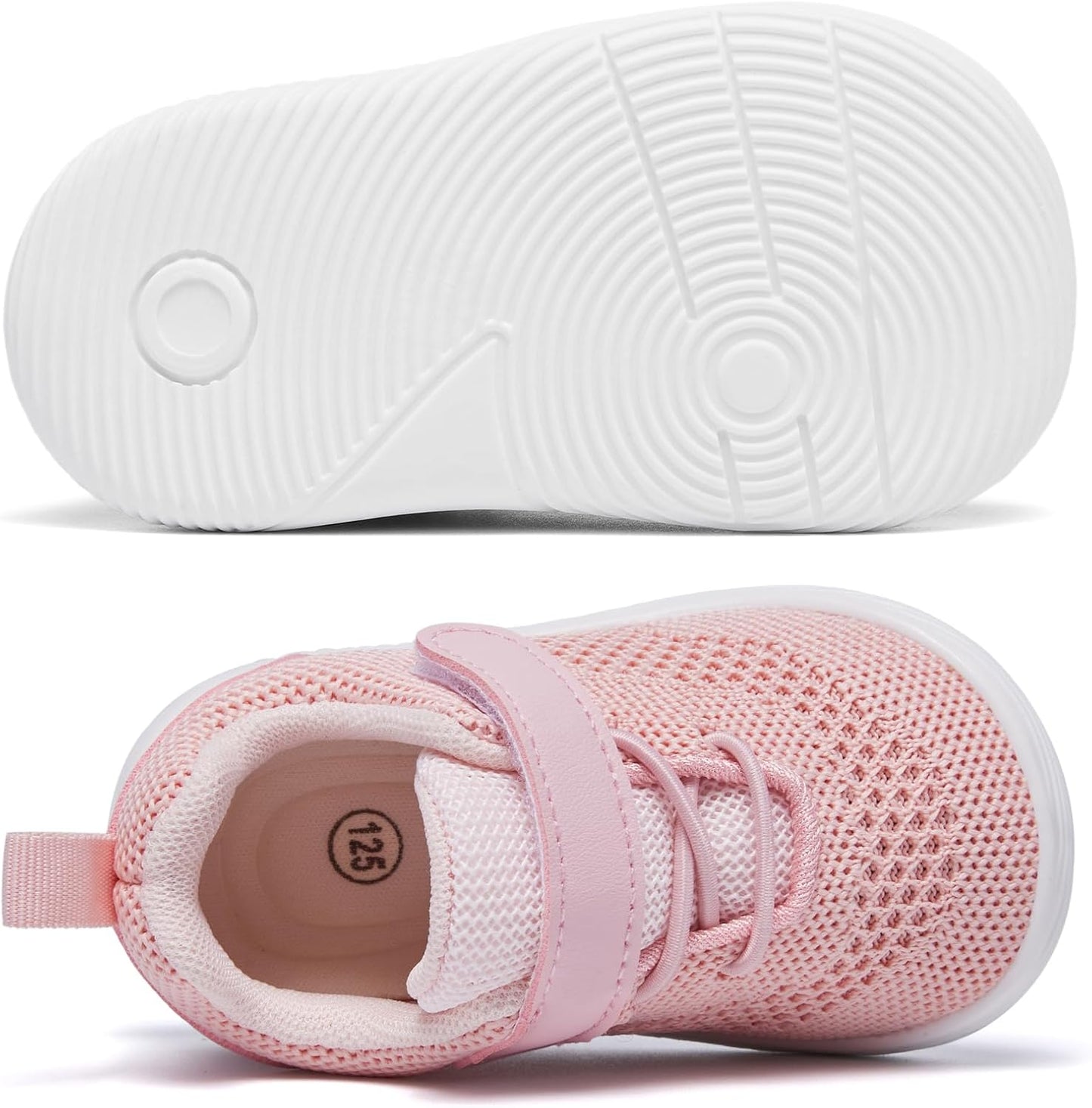 MORENDL Toddler Sneakers Baby Boys & Girls Barefoot Shoes Lightweight Breathable Walking Running Tennis Athletic Sport Shoes