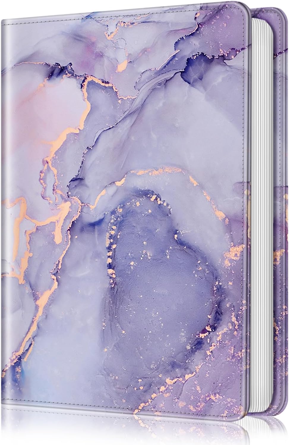 Fintie Photo Album for 4x6 Photos - 112 Pockets Vegan Leather Cover Memory Albums Book for Birthday Family Anniversary Vacation Pictures, Lilac Marble