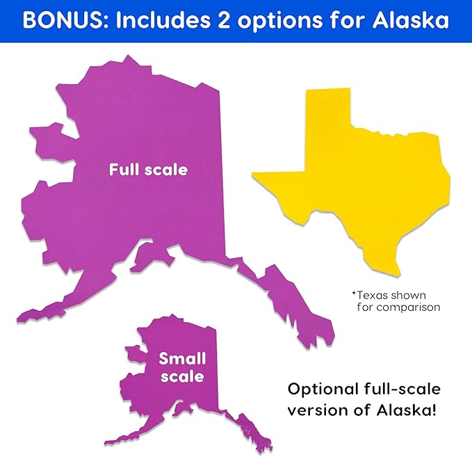 112 Pcs DIY U.S. MAP Puzzle Easy Punch-Out Paper 50 States – Makes 2 Complete Maps, Fits Standard Poster Board, Ideal for Homeschool, Geography, and Classrooms, US Made Quality Card Stock, NOT Foam