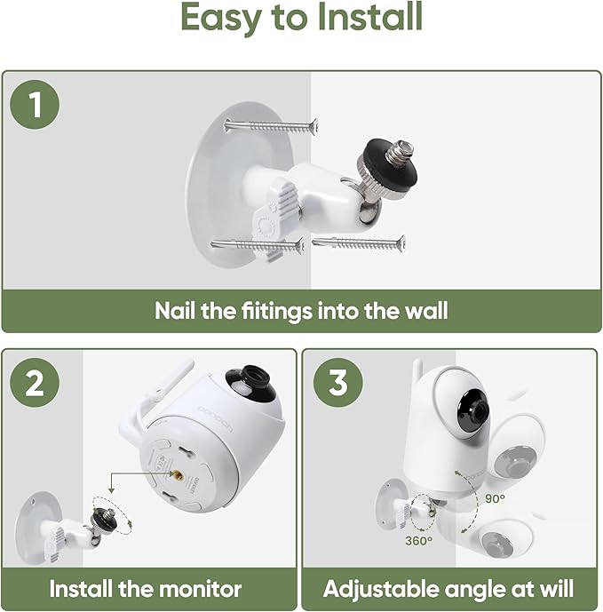 bonoch Adjustable Baby Monitor Wall Mount, Compatible Baby Camera Adjustable Metal Holder Stand (Not for Monitor, Cam Not Include)