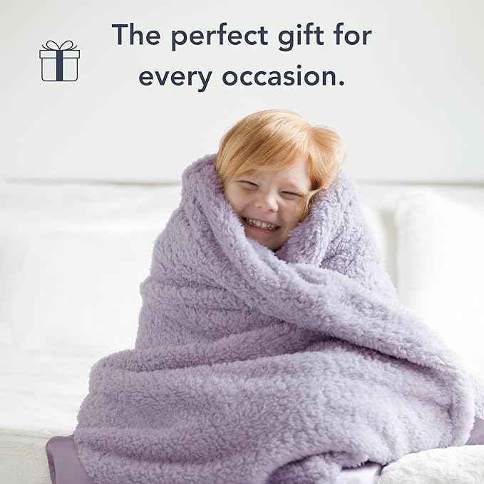 Little Giraffe Chenille Baby Blanket – 29x35” Soft Chenille with Satin Trim, Lavender - Ultra-Soft, Gentle & Safe, Lightweight & Breathable - Ideal for Newborns & Toddlers