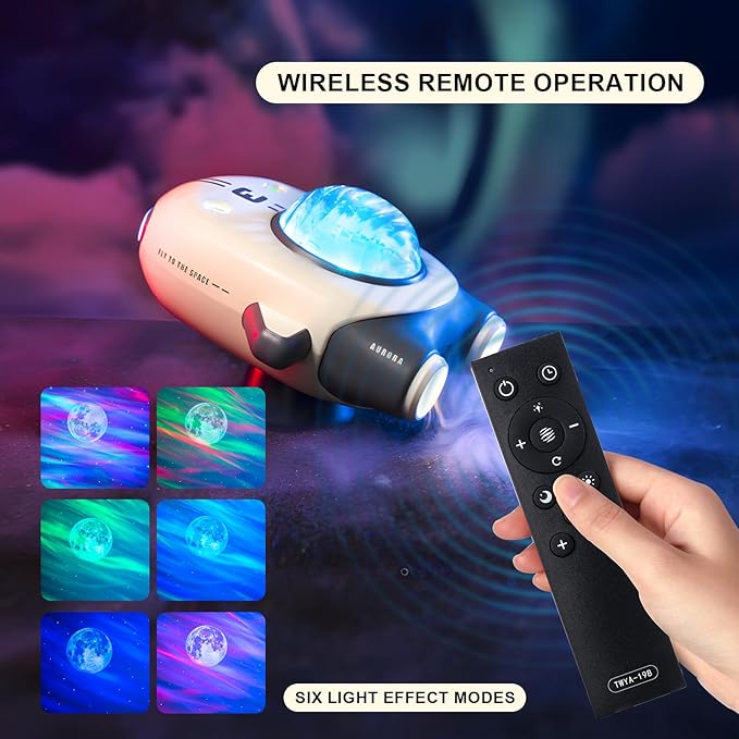 Galaxy Star Projector for Kids, 6 Colors & 5 White Noise Ceiling Night Light with Remote Control, Northern Lights Projector Gifts for Girls Boys Adults,Bedroom Party Decoration (Gray)