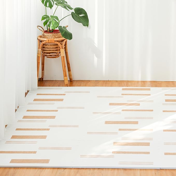 Baby Play Mat for Floor - Sol (4x6ft) - Premium EVA Foam Play Mat for Babies & Toddlers (Ages 0-5+) - Non-Toxic Playmat for Tummy Time, Crawling & Playroom - Stylish & Comfortable