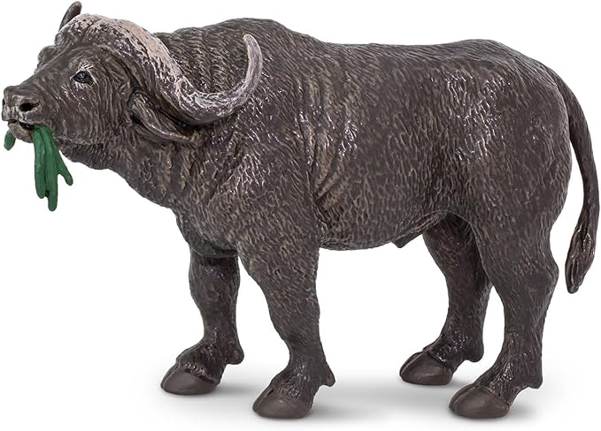 Safari Ltd. Cape Buffalo Figurine - Detailed 5" Plastic Model Figure - Fun Educational Play Toy for Boys, Girls & Kids Ages 3+