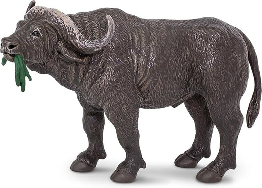 Safari Ltd. Cape Buffalo Figurine - Detailed 5" Plastic Model Figure - Fun Educational Play Toy for Boys, Girls & Kids Ages 3+