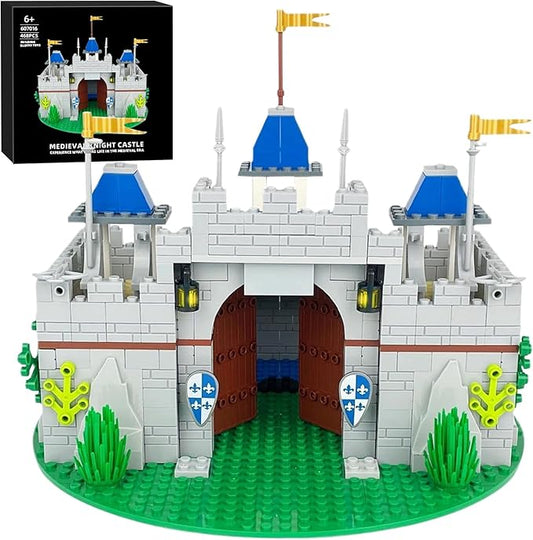 Usoway Medieval Knight Castle Building Blocks Set,Comes with 12 Knights Figures,Compatible with Lego Medieval Town Square Toys,for Adult and Children Ages 6+, 607016