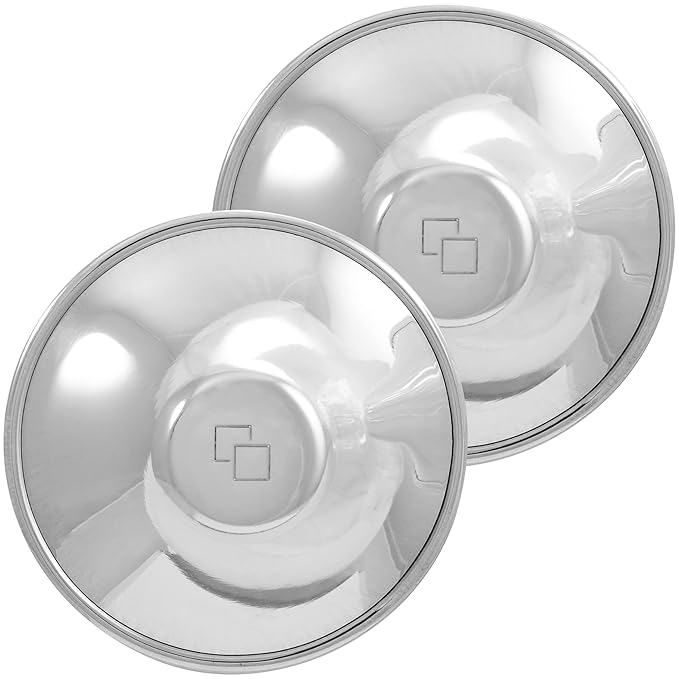Original Italian Silver Nursing Cups - Nipple Shields for Breastfeeding - Helps Soothe and Protect Sore Nipples - Dermatologically Tested - Medical Device FDA-Registered (XL)