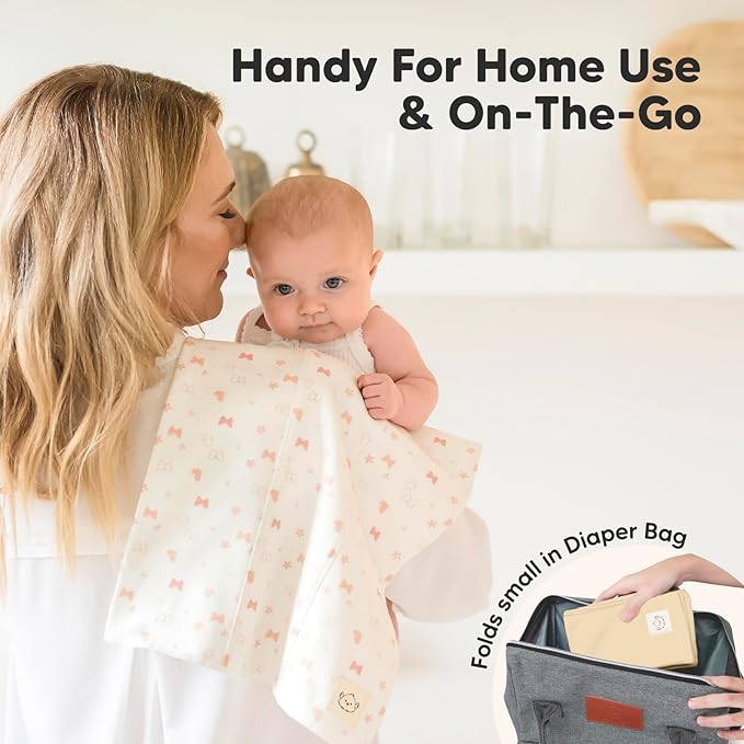 Organic Burp Cloths Baby Boy, Girl - 6-Pack Large Cotton Burping Cloths for Babies, Spit Up Rags, Super Absorbent, Ultra Soft Newborn Rag, Gender Neutral, Machine Washable, Durable(Butterflies)