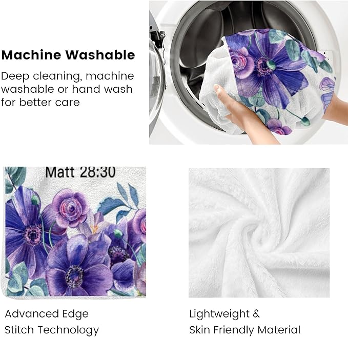 Customized Blankets with Name Personalized Baby Blankets Plush Baptism Blanket Scripture Quote Swaddle Bible Verse Blanket Christian Gift for Girls Birthday Christmas Christening Godchild Gifts