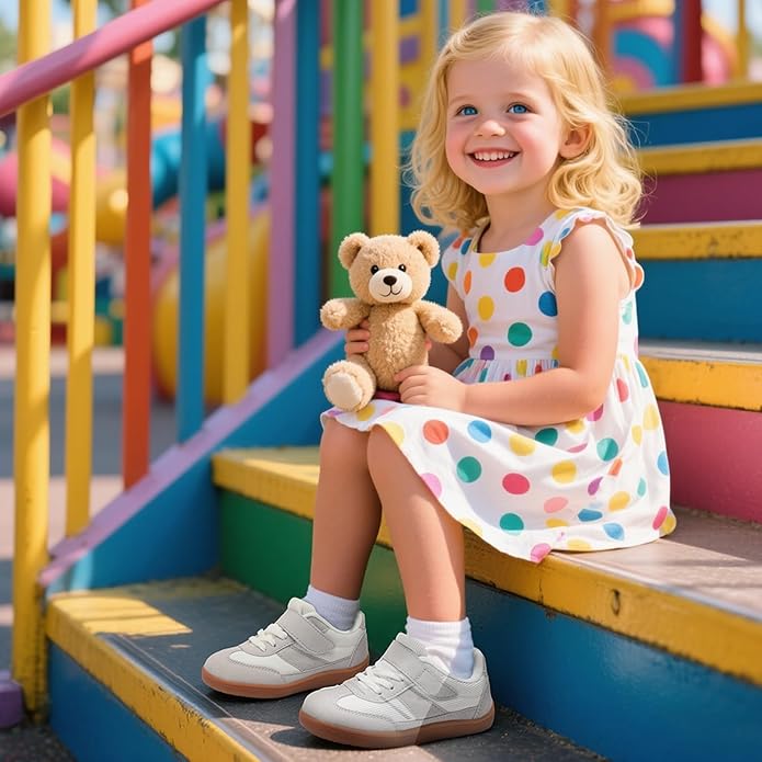 Toddler Wide Toe Box Shoes Zero Drop Minimalist Sneakers for Toddler/Little Kid Barefoot Slip on Tennis Shoes for Kids Boys Girls