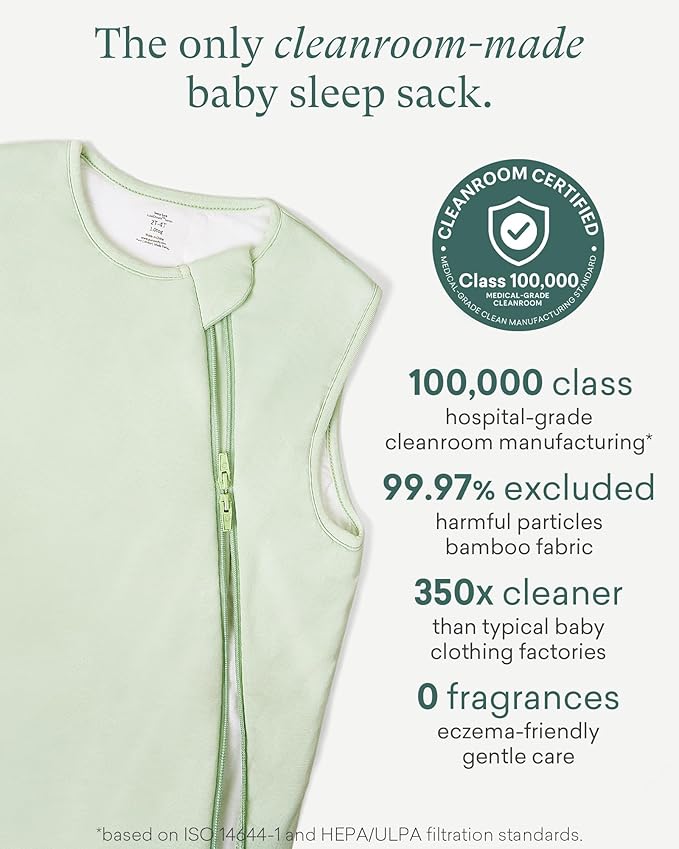 PurComfy Supersoft Sleep Sack 1.0 TOG, Premium Bamboo Viscose Baby Sleeping Bag 2-Way Zipper Sleep Sack Baby Wearable Blanket